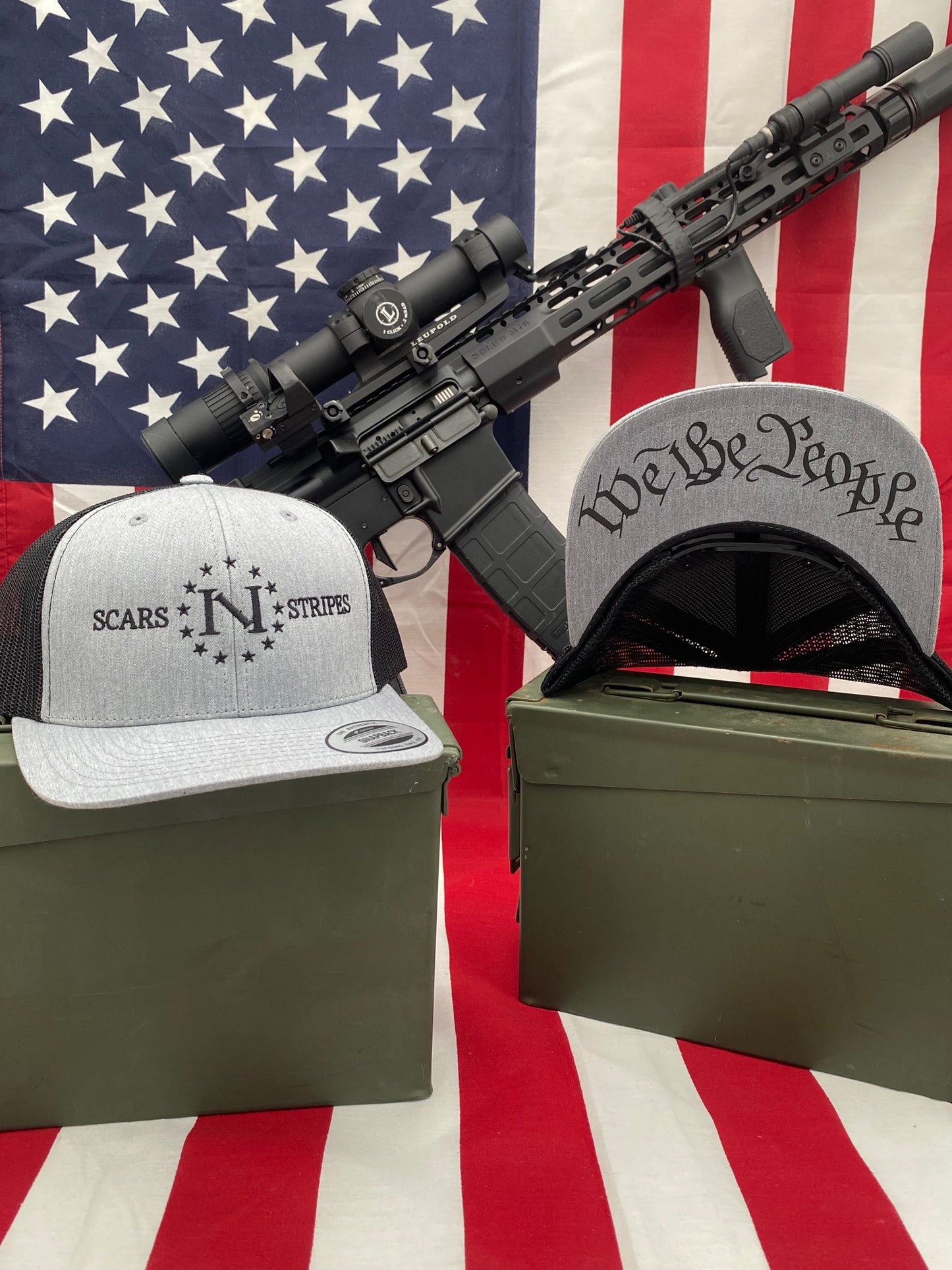 YP 6606 GRAY EMBROIDERED in BLACK TRUCKER HAT